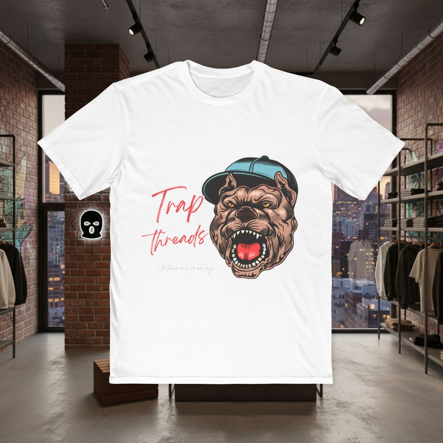 Trap Threads Bear Graphic Tee — Men's Streetwear Graphic T-Shirt by Printify