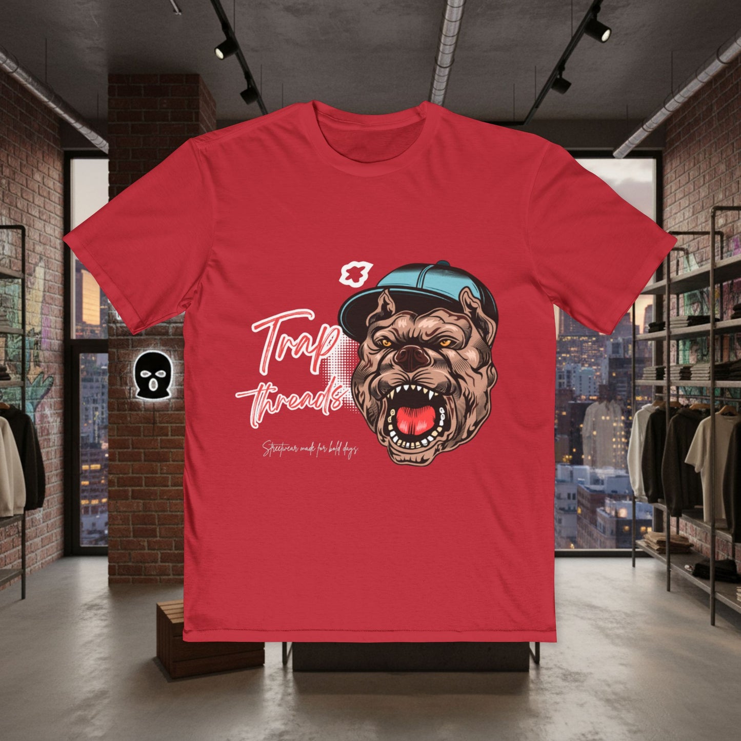 Trap Threads Bear Graphic Tee — Men's Streetwear Graphic T-Shirt by Printify