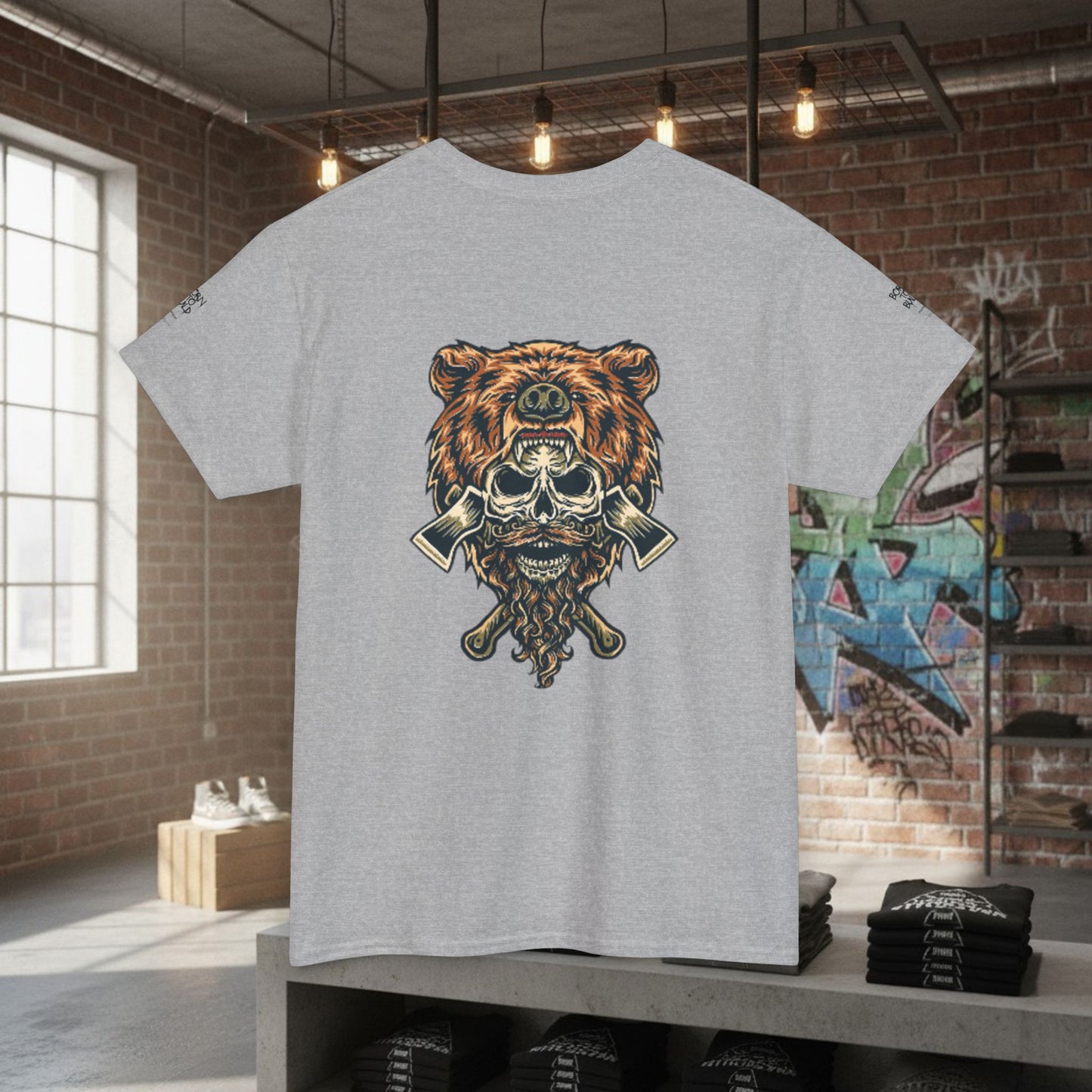 TrapGear "Bear Mentality - Born to Build" Graphic Tee by Printify