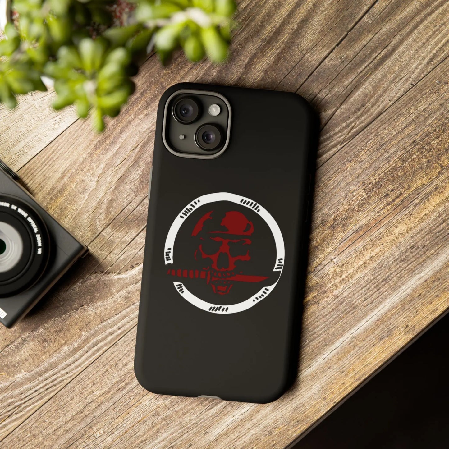 Phone Case - Skull and Sword Edgy Smartphone Cover for Men Printify