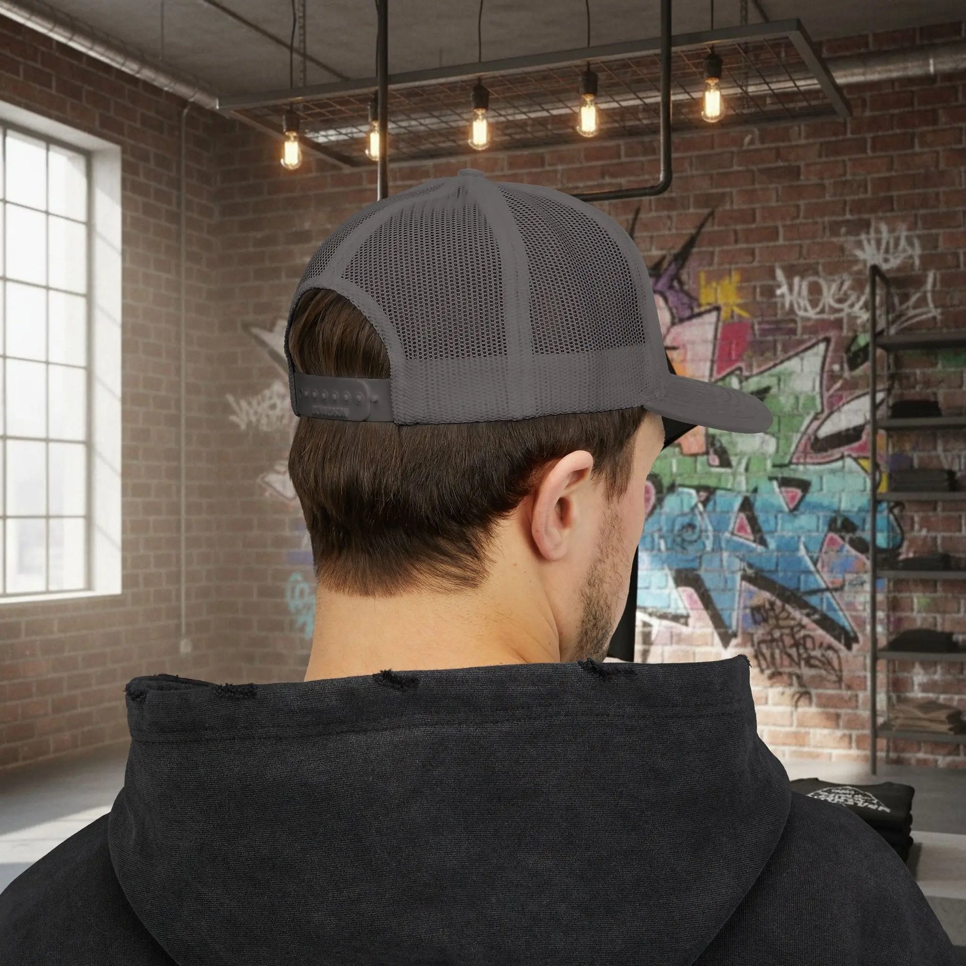 Trucker Cap - Born to Build Trapgear Design Printify