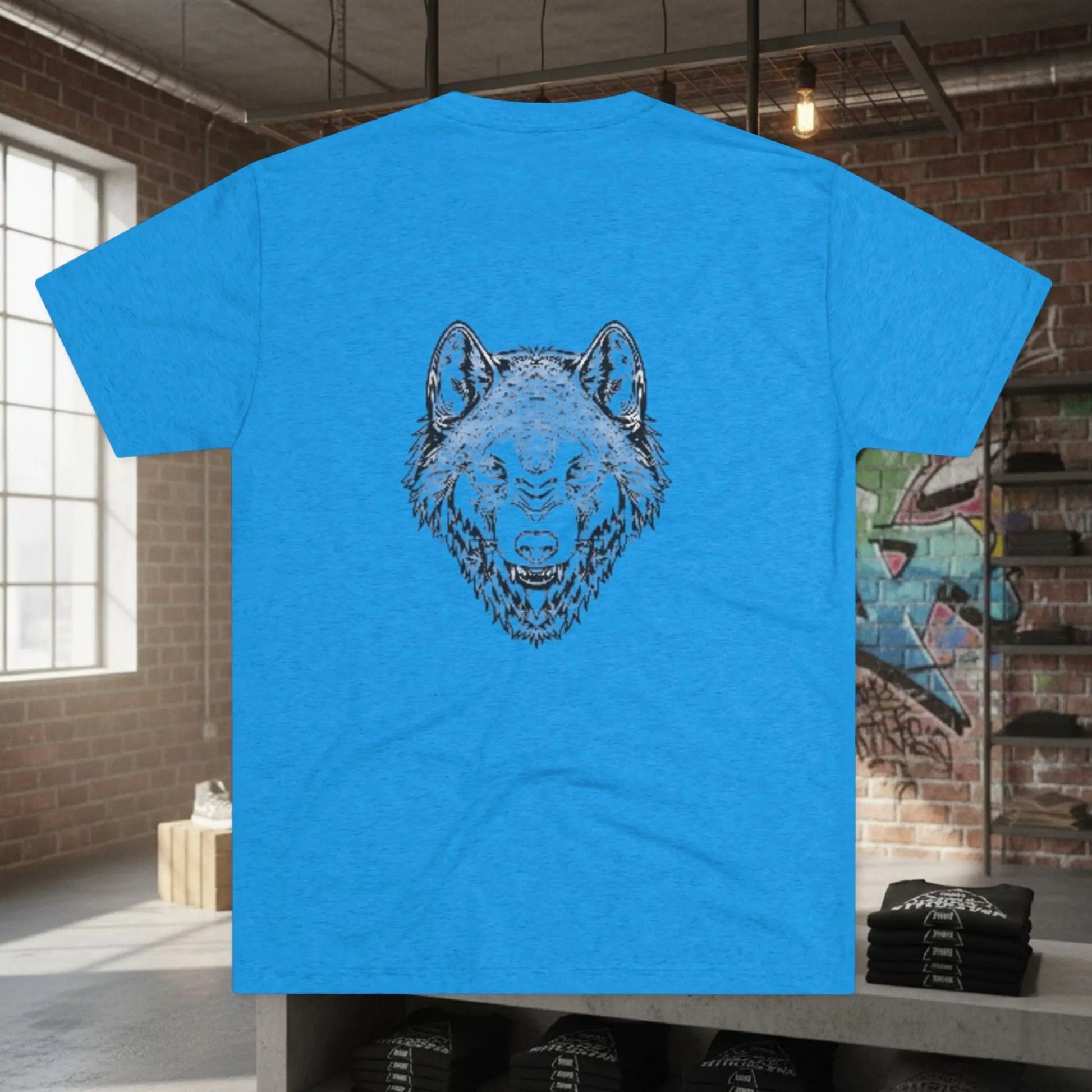 Wolf Logo Tri-Blend Tee Printify