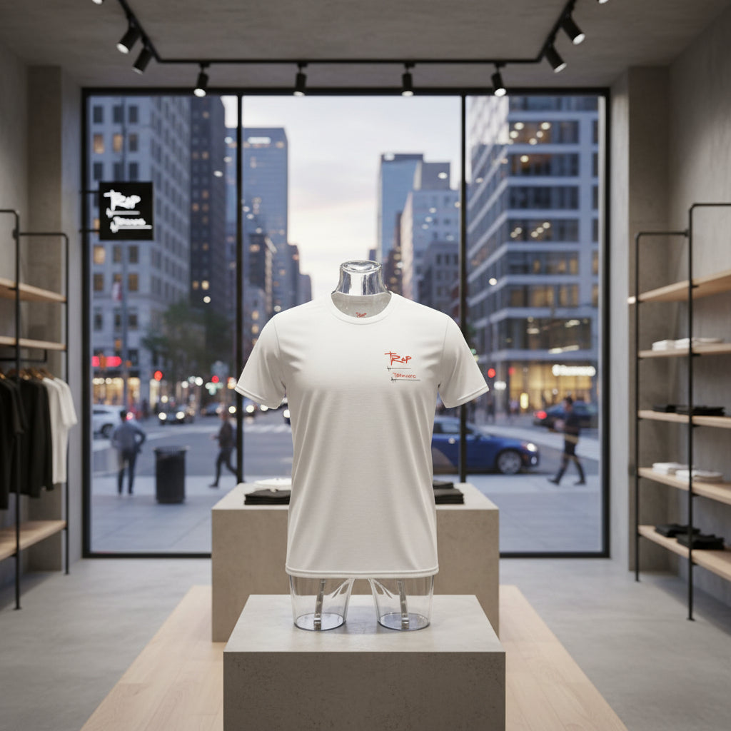 TrapThreads Tee with Bird & Rose Design Printify