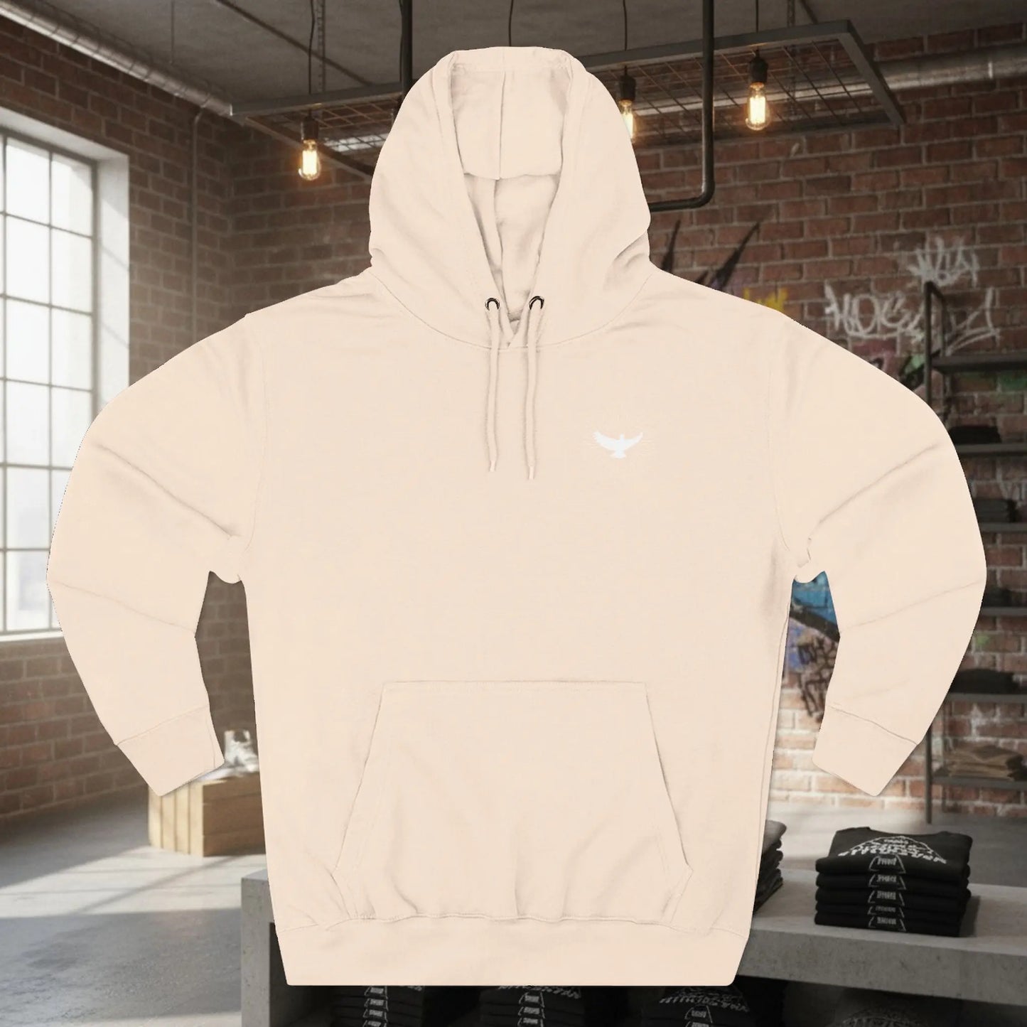 Fleece Hoodie - Faith Over Fear Inspirational Design Printify