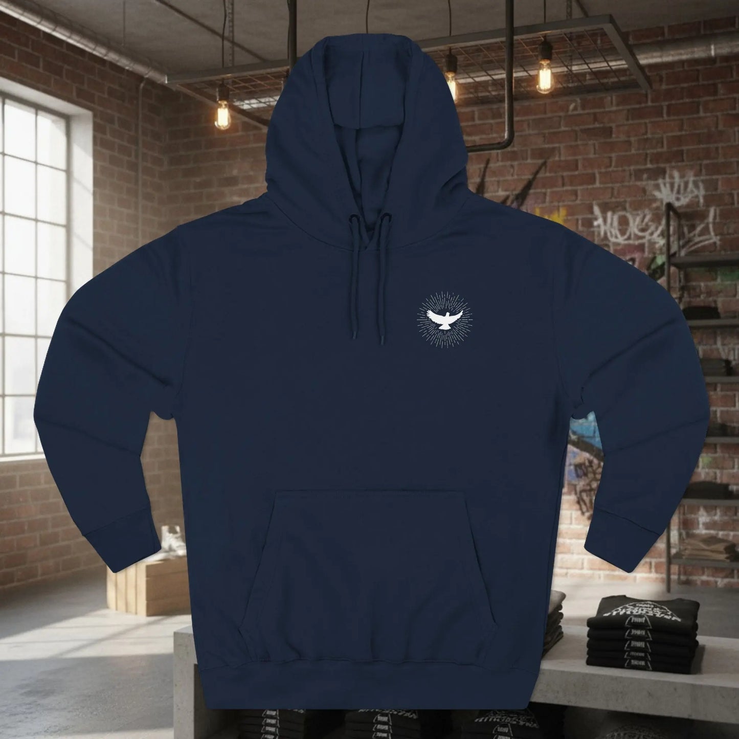 Fleece Hoodie - Faith Over Fear Inspirational Design Printify